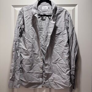 Goodfellow & Co Men's Gray Button-Up Shirt, Size Large